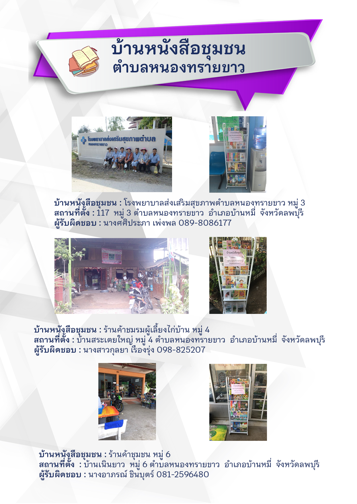 บ้านหนังสือชุมชนหนองทรายขาว